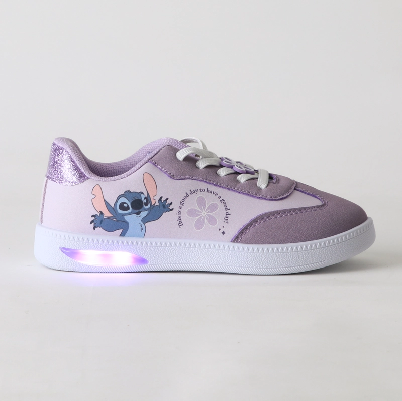ZAPATILLA LUCES NIÑA FLOR LILO & STITCH MORADO DISNEY - 1