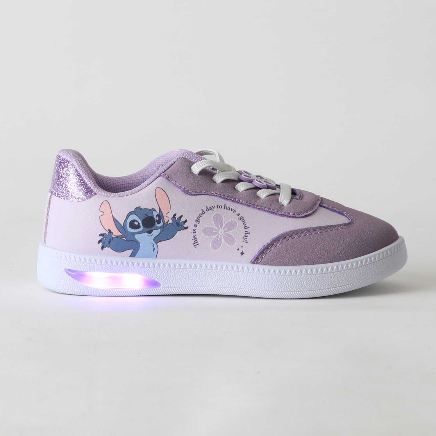 ZAPATILLA LUCES NIÑA FLOR LILO & STITCH MORADO DISNEY - 1