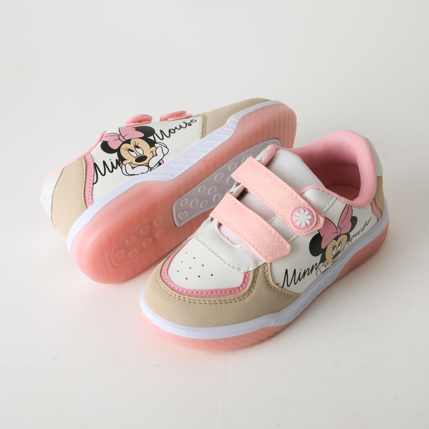 ZAPATILLA LUCES NIÑA VELCRO MINNIE ROSADO DISNEY - 4