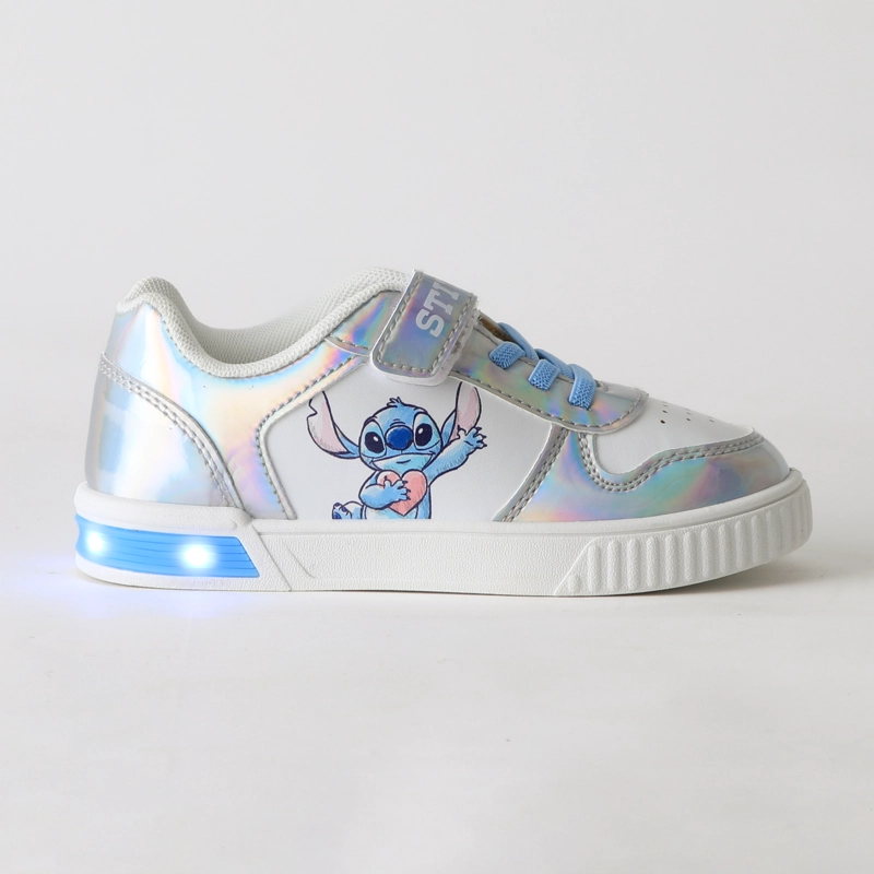 ZAPATILLA LUCES NIÑA CORAZON LILO & STITCH BLANCO DISNEY - 1