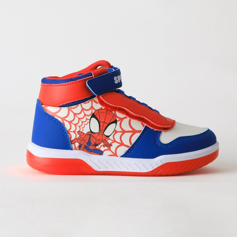 ZAPATILLA CAÑA ALTA NIÑO LUCES SPIDEY BLANCO MARVEL - 1