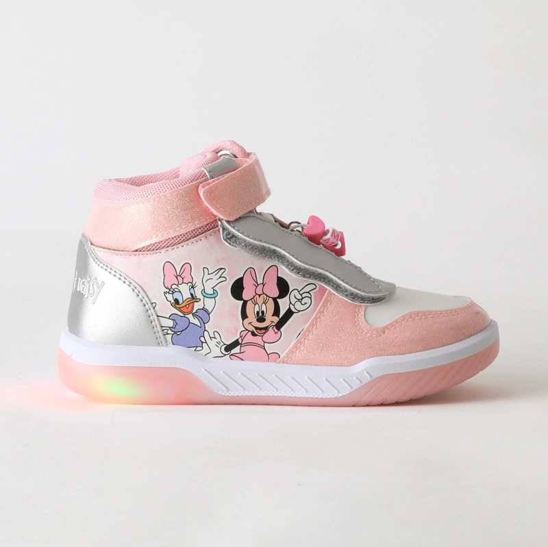 ZAPATILLA CAÑA ALTA NIÑA LUCES MINNIE & DAISY ROSADO DISNEY - 1