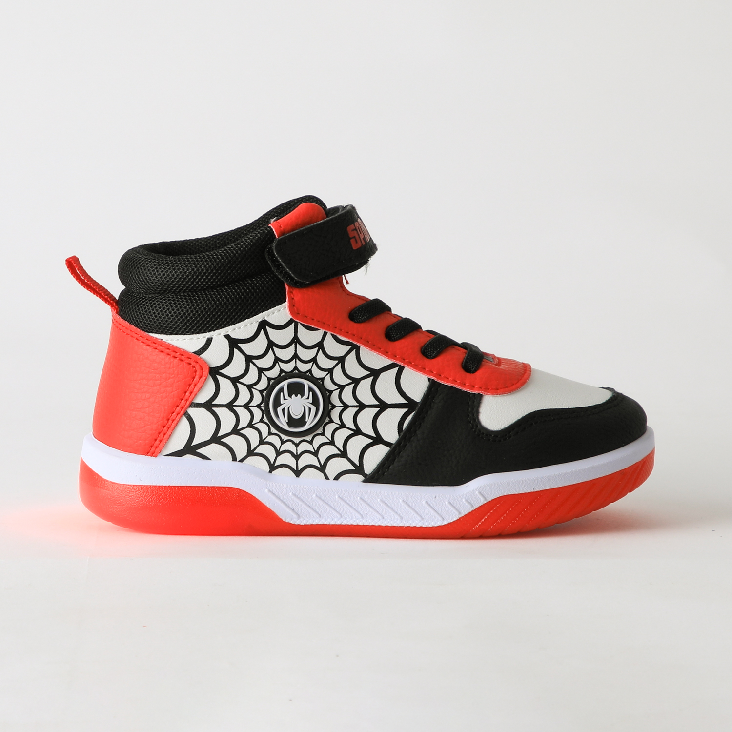 ZAPATILLA CAÑA ALTA NIÑO LUCES SPIDERMAN BLANCO MARVEL - 1