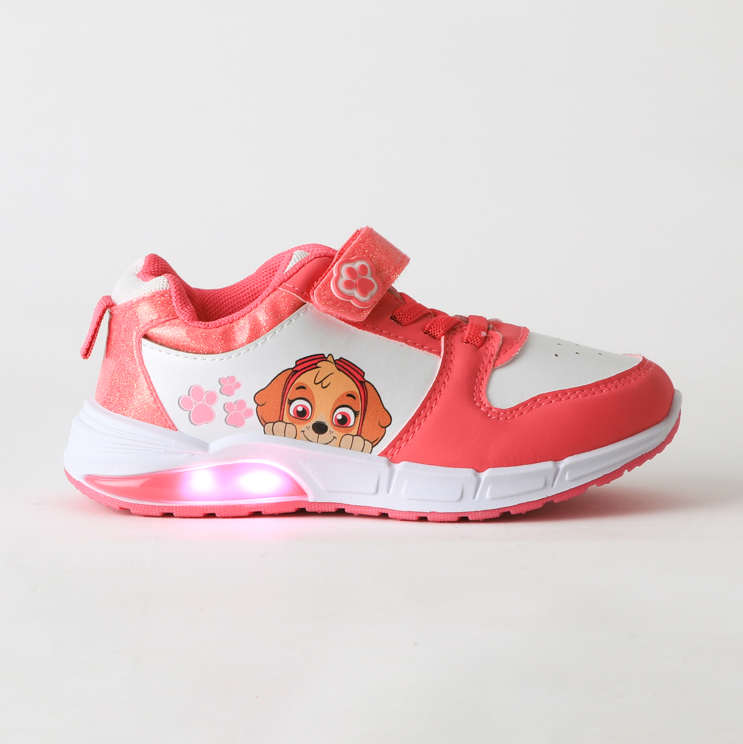 ZAPATILLA LUCES NIÑA VELCRO SKYE ROSADO PAW PATROL - 1