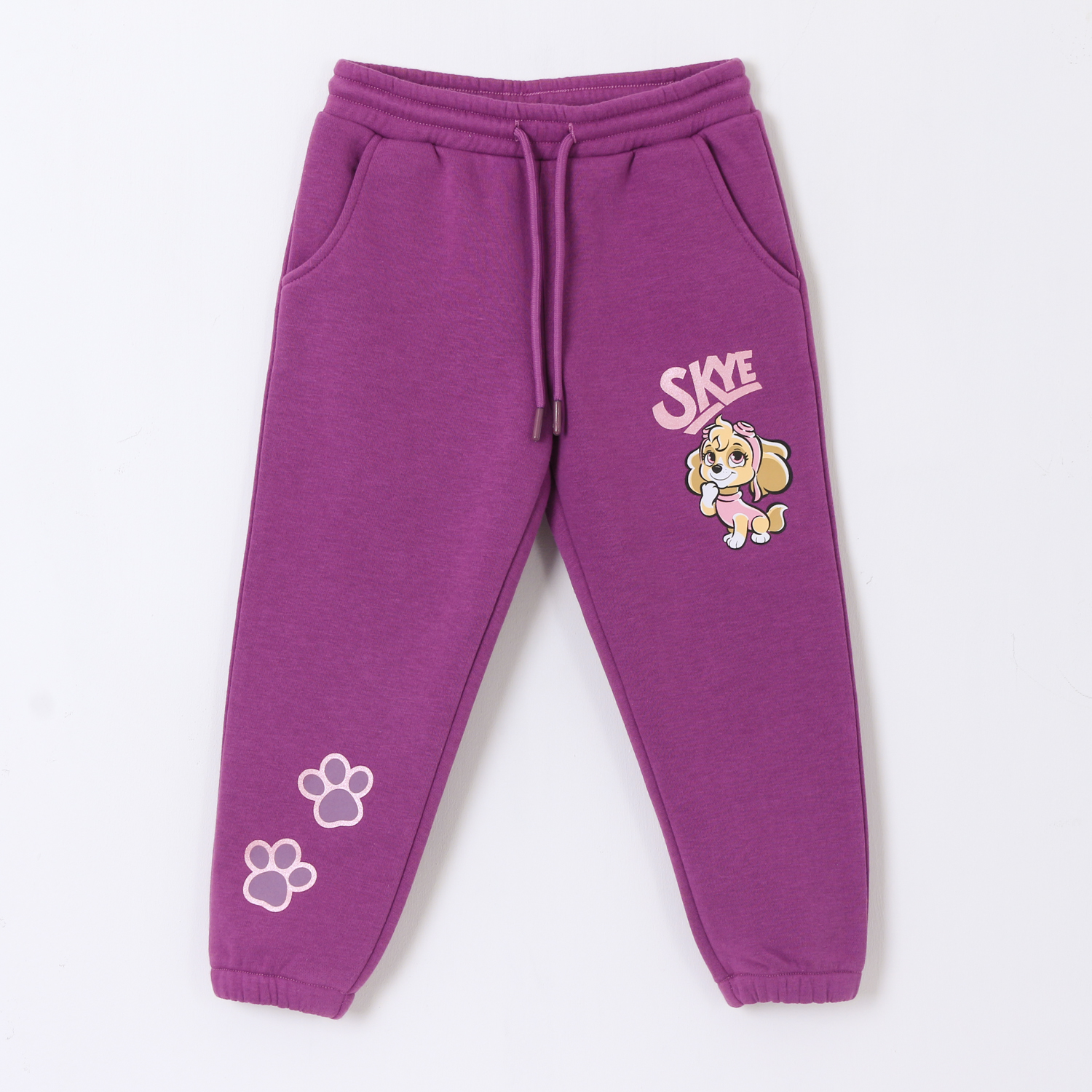 PANTALON DE BUZO NIÑA SKYE MORADO PAW PATROL - 1