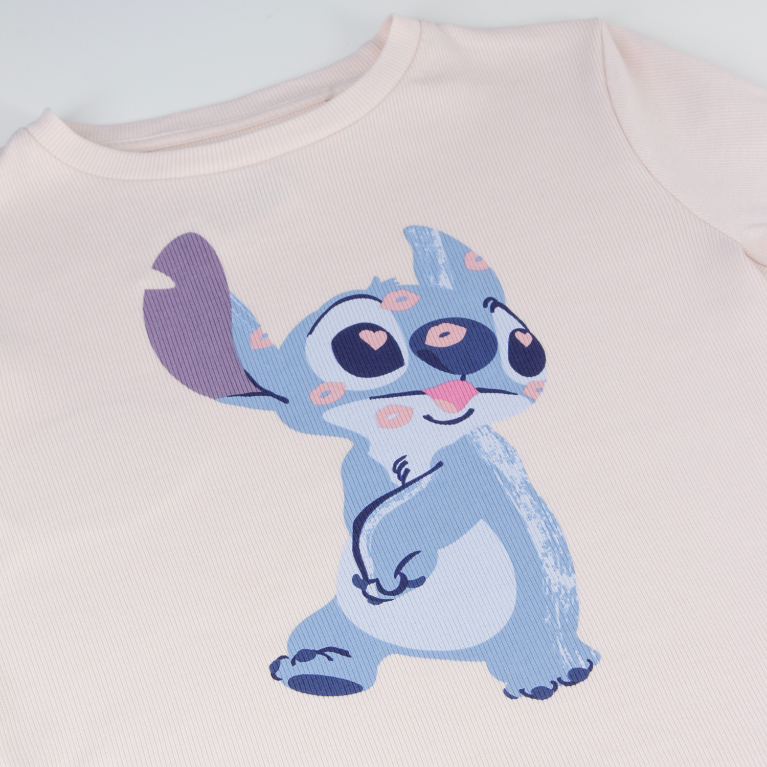 POLERA MANGA LARGA NIÑA KISSES LILO & STITCH ROSADO DISNEY - 3