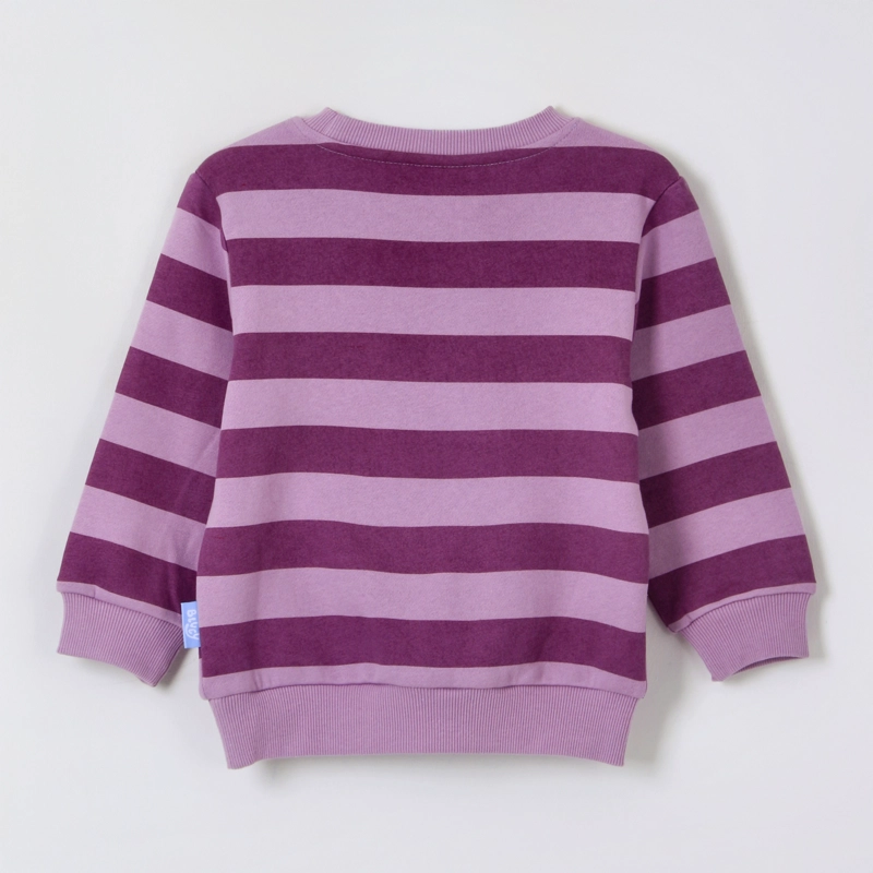 POLERON CERRADO NIÑA RAYAS ICE CREAM MORADO BLUEY - 2