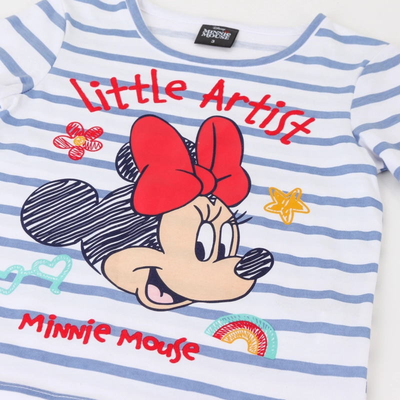 POLERA MANGA LARGA NIÑA RAYAS MINNIE BLANCO DISNEY - 3