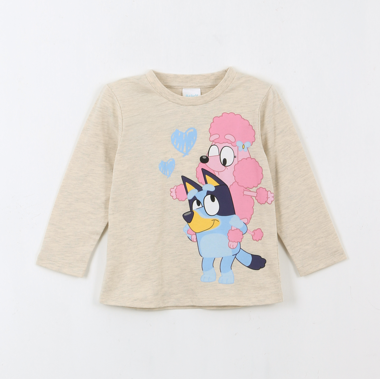 POLERA MANGA LARGA NIÑA JUGANDO BEIGE COCO & BLUEY - 1