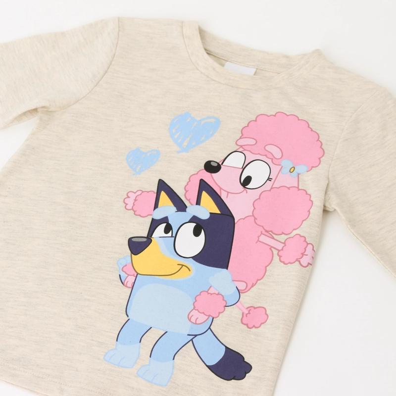 POLERA MANGA LARGA NIÑA JUGANDO BEIGE COCO & BLUEY - 3