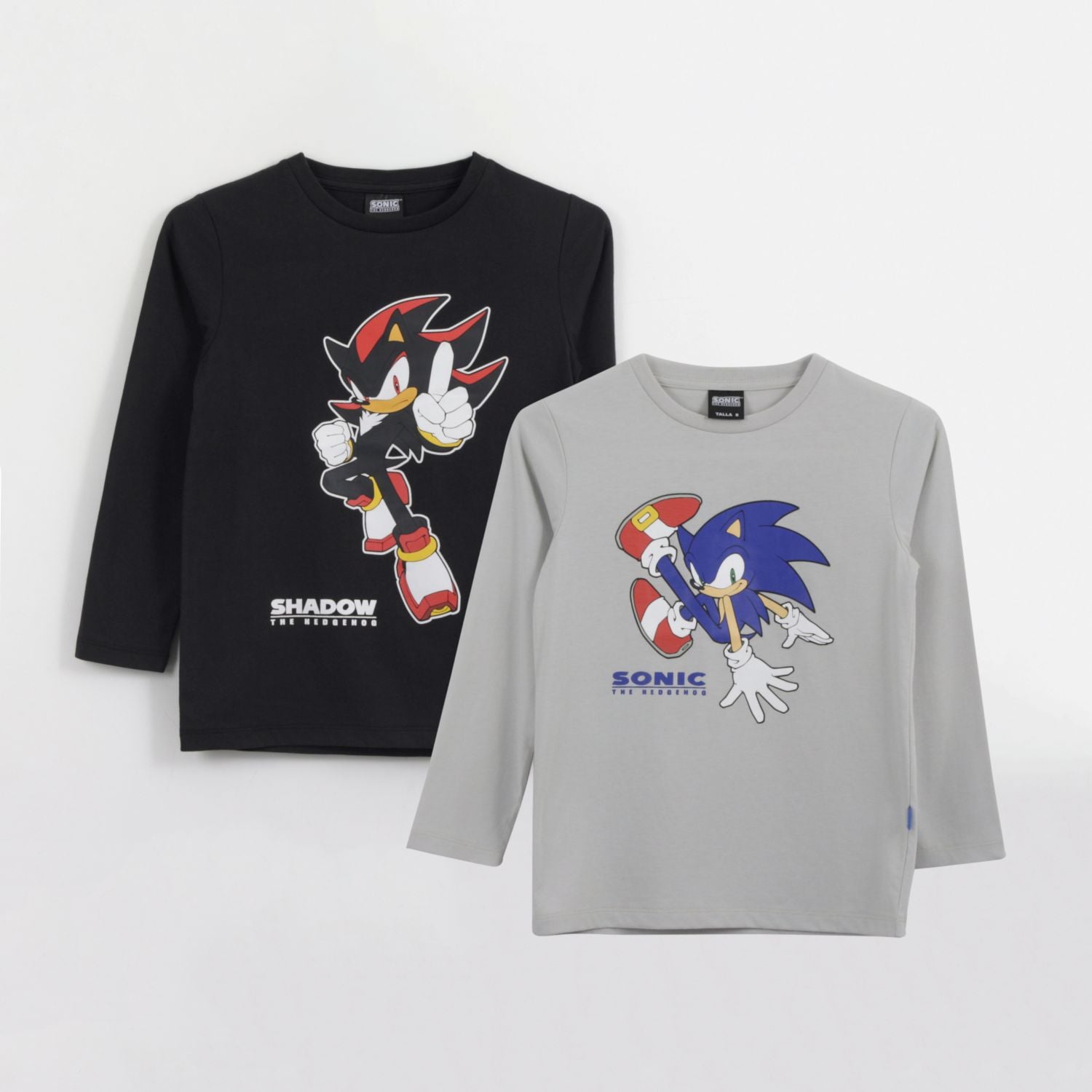 BIPACK POLERA MANGA LARGA NIÑO SHADOW & SONIC NEGRO SONIC - 1
