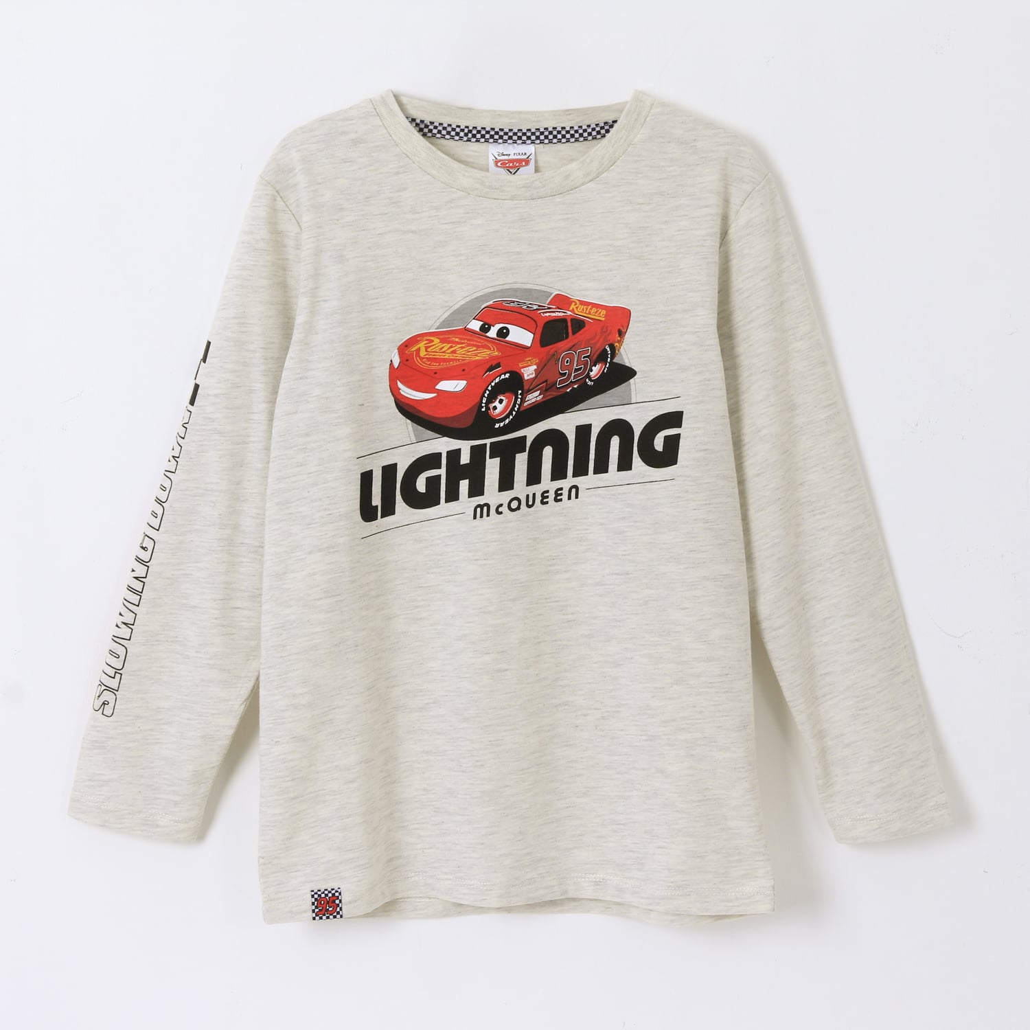 POLERA MANGA LARGA NIÑO RAYO MCQUEEN CARS GRIS DISNEY - 1