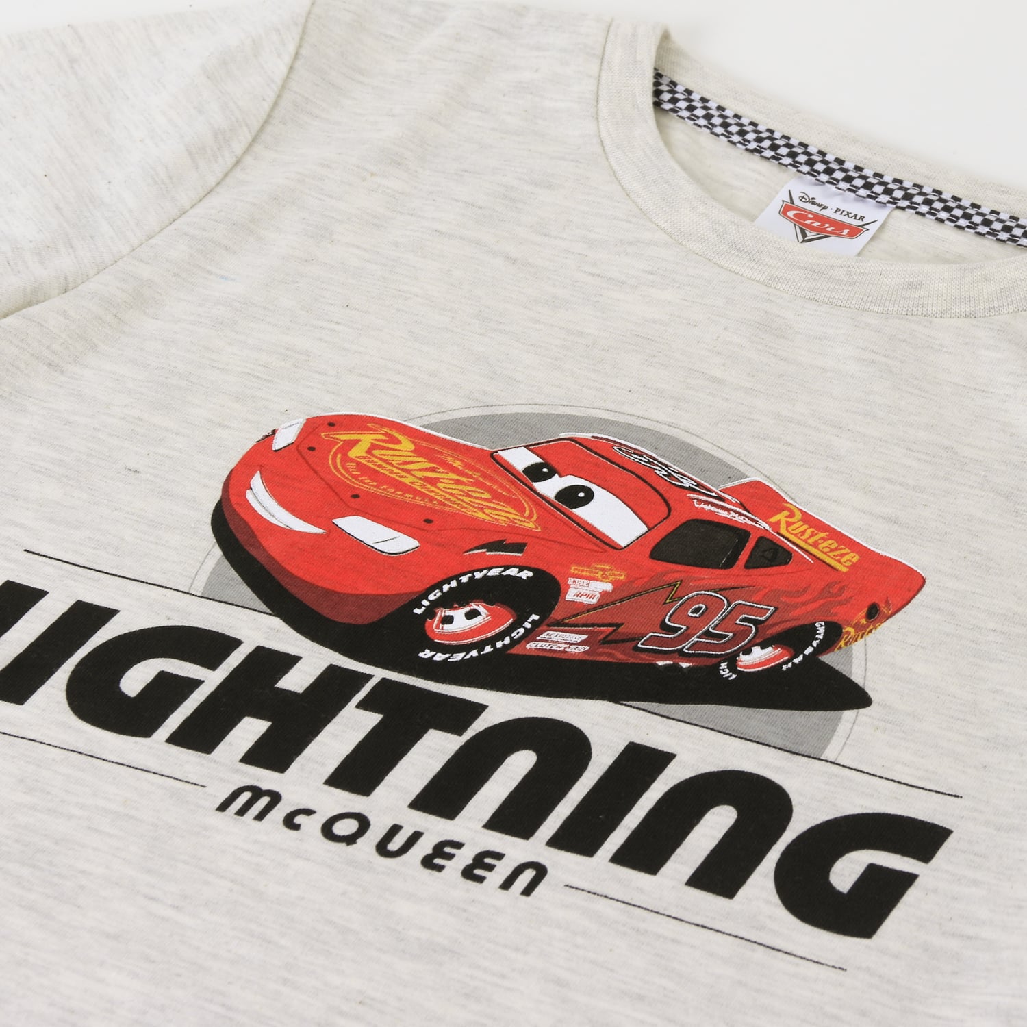 POLERA MANGA LARGA NIÑO RAYO MCQUEEN CARS GRIS DISNEY - 3