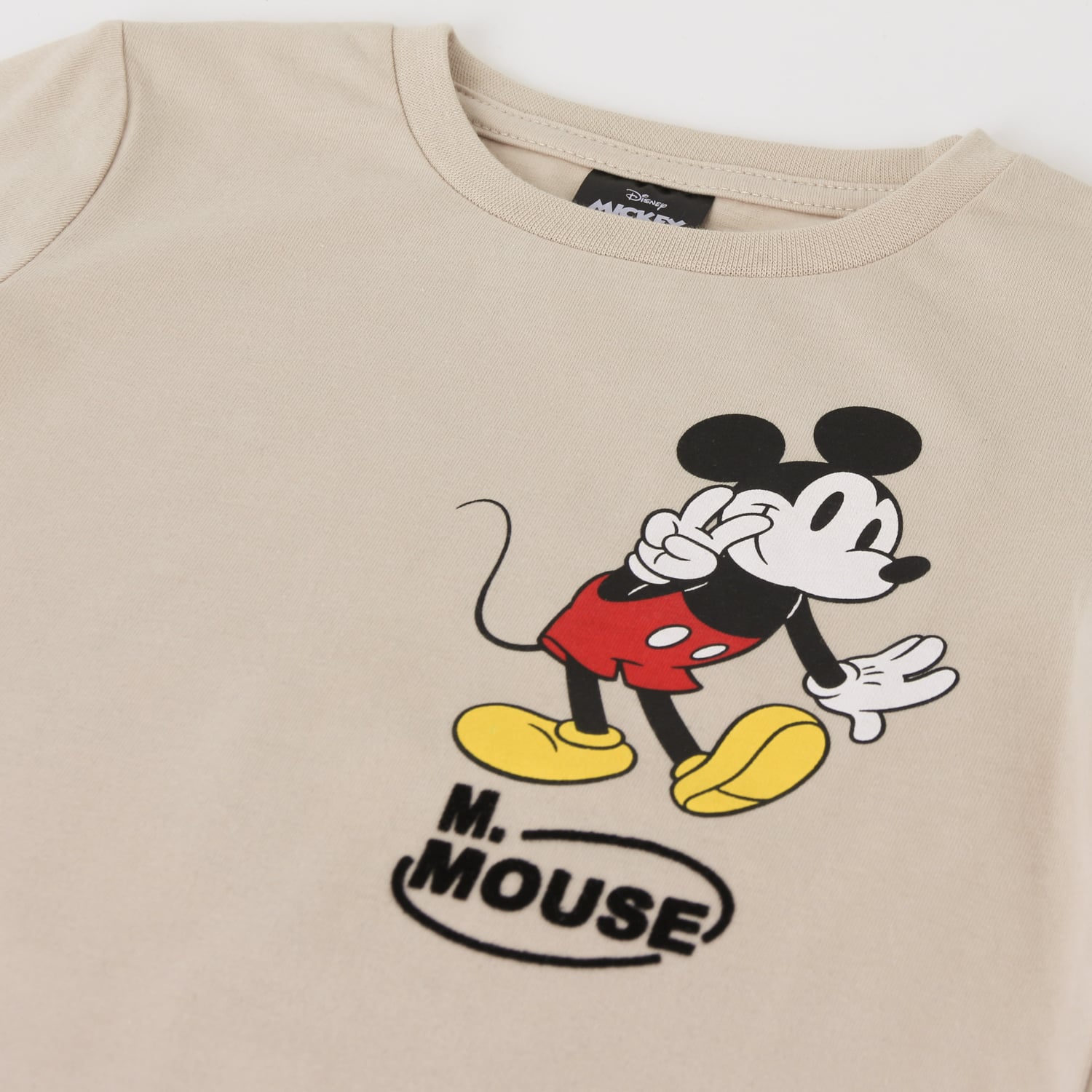 POLERA MANGA LARGA NIÑO BACK PRINT MICKEY BEIGE DISNEY - 3