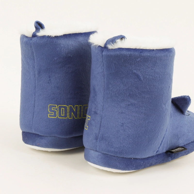 PANTUFLA BOTA NIÑO INVERNAL OREJAS AZUL SONIC - 3