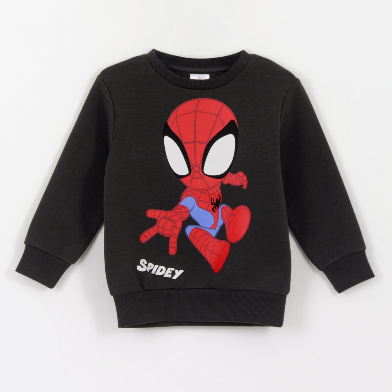 POLERON CERRADO NIÑO SPIDEY NEGRO MARVEL - 1