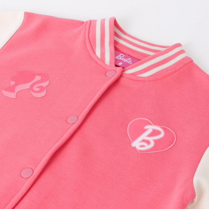 CHAQUETA NIÑA COLLEGE BOMBER LOGO BARBIE ROSADO BARBIE - 3