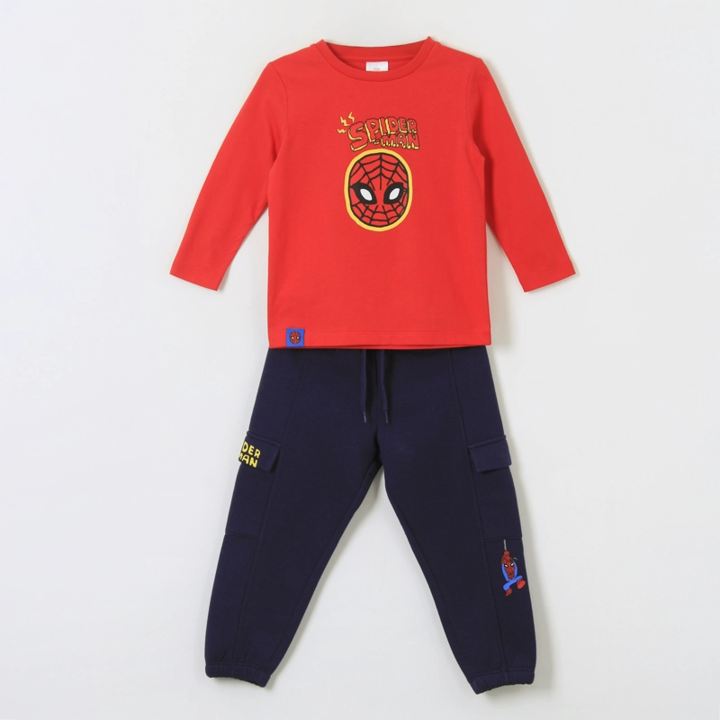 CONJUNTO NIÑO SPIDERMAN FACE ROJO MARVEL - 1