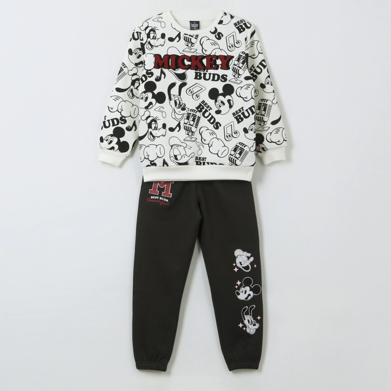 CONJUNTO BUZO NIÑO FULL PRINT MICKEY MOUSE NEGRO DISNEY - 1