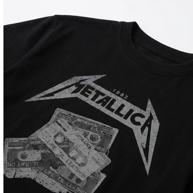 POLERA MANGA CORTA HOMBRE CASSETE NEGRO METALLICA - 3