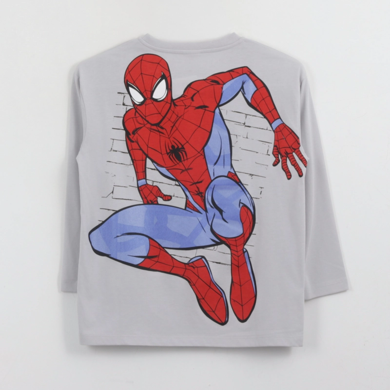 POLERA MANGA LARGA NIÑO BACK PRINT SPIDERMAN BLANCO MARVEL - 2