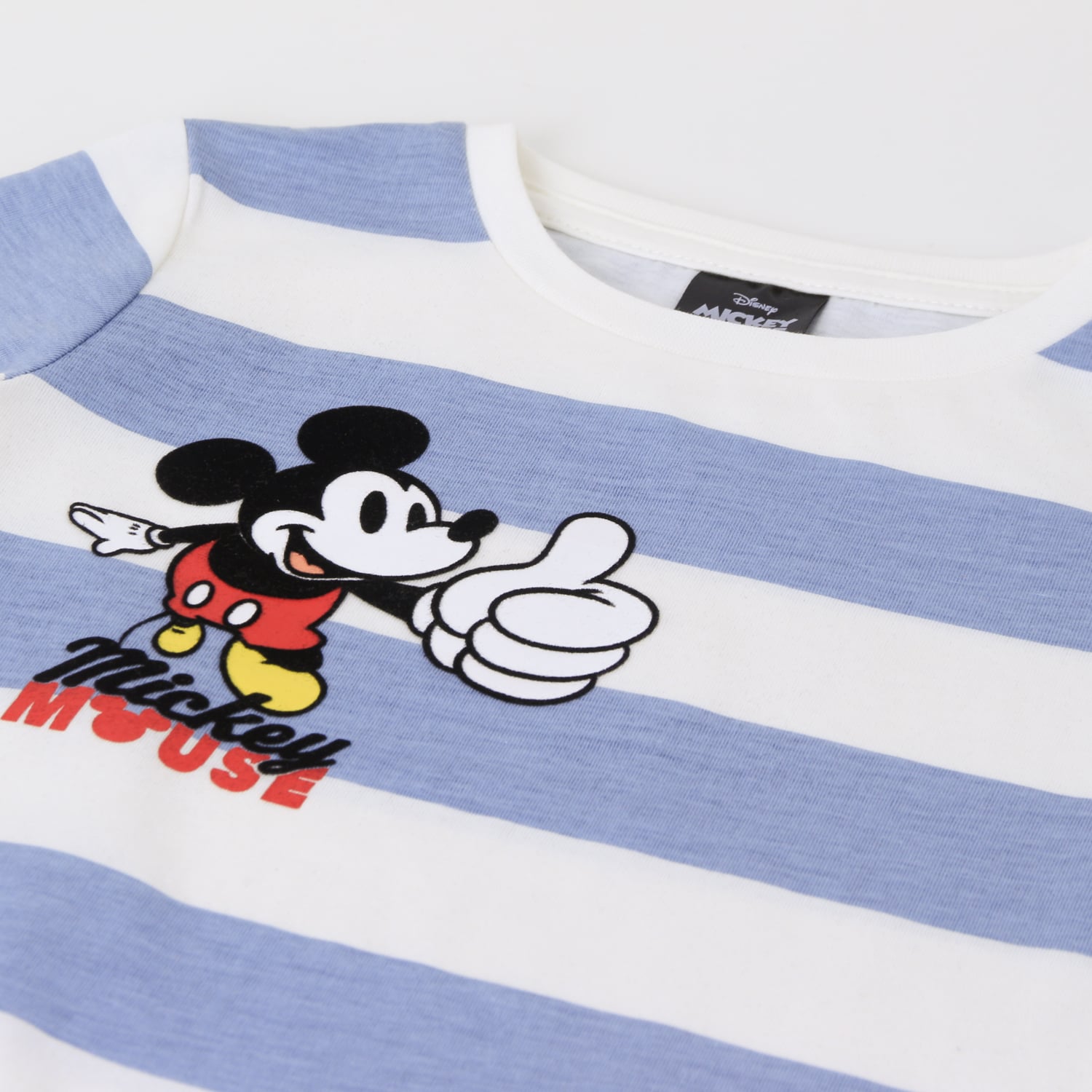 POLERA MANGA LARGA NIÑO RAYAS MICKEY MOUSE AZUL DISNEY - 3