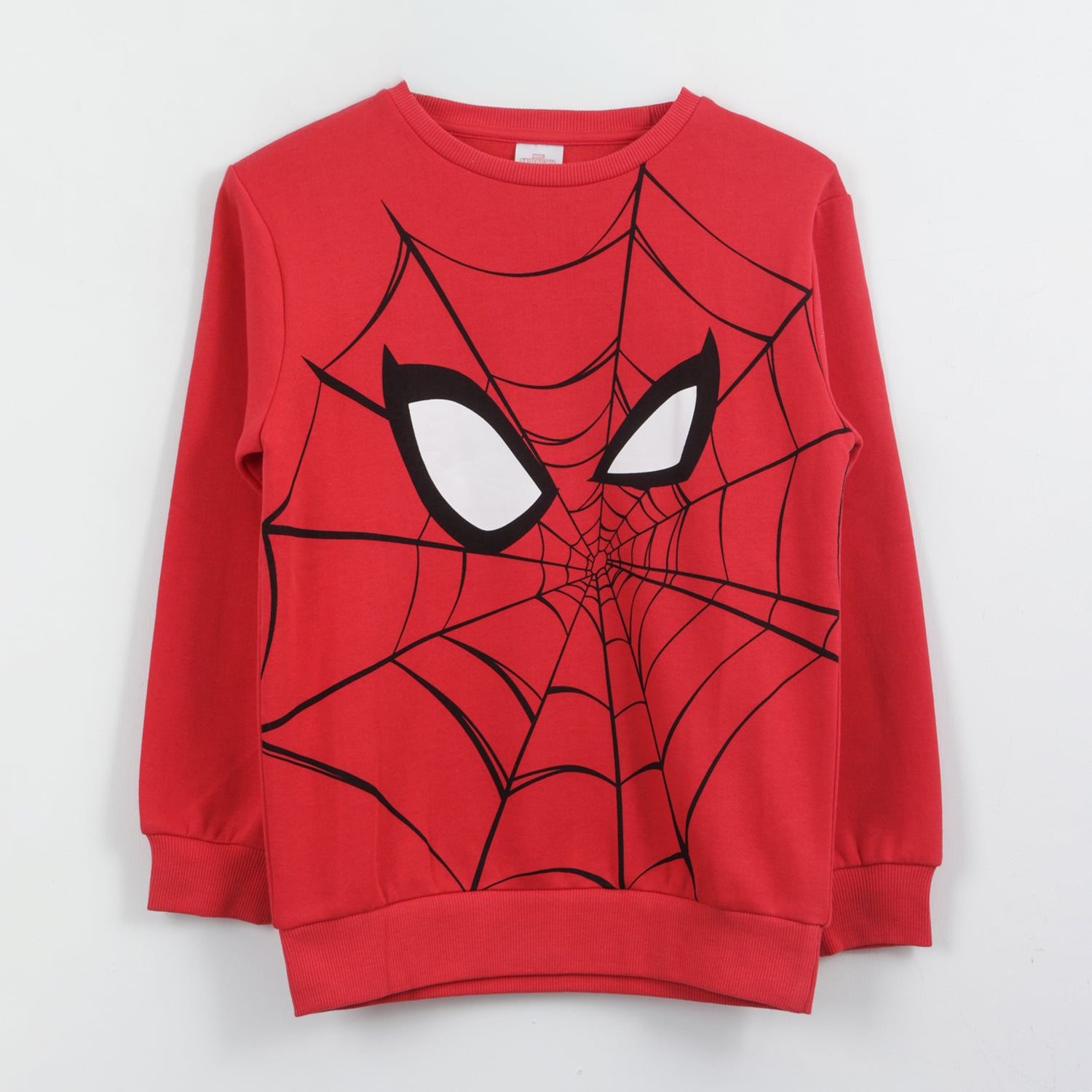 POLERON CERRADO NIÑO SPIDERMAN TELARAÑA ROJO MARVEL - 1