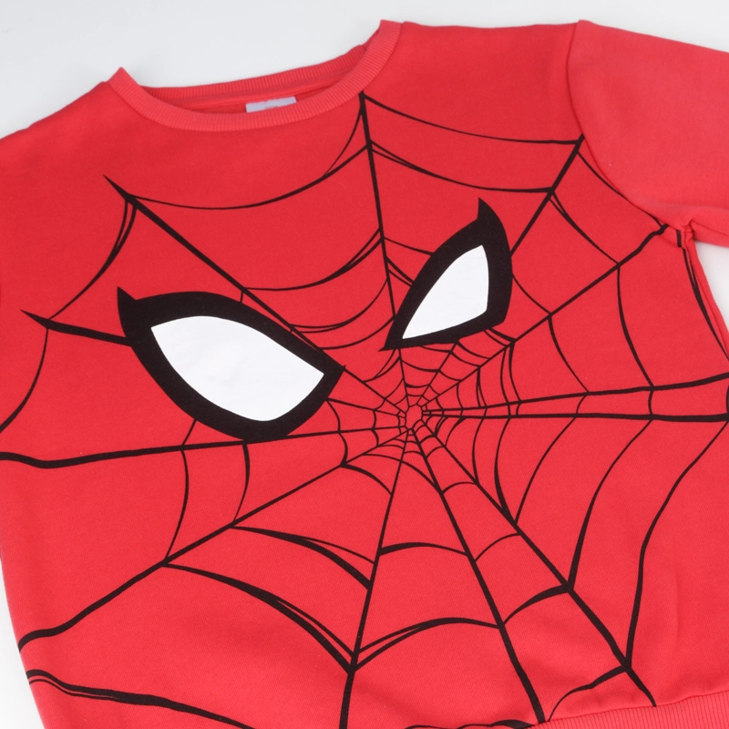 POLERON CERRADO NIÑO SPIDERMAN TELARAÑA ROJO MARVEL - 3