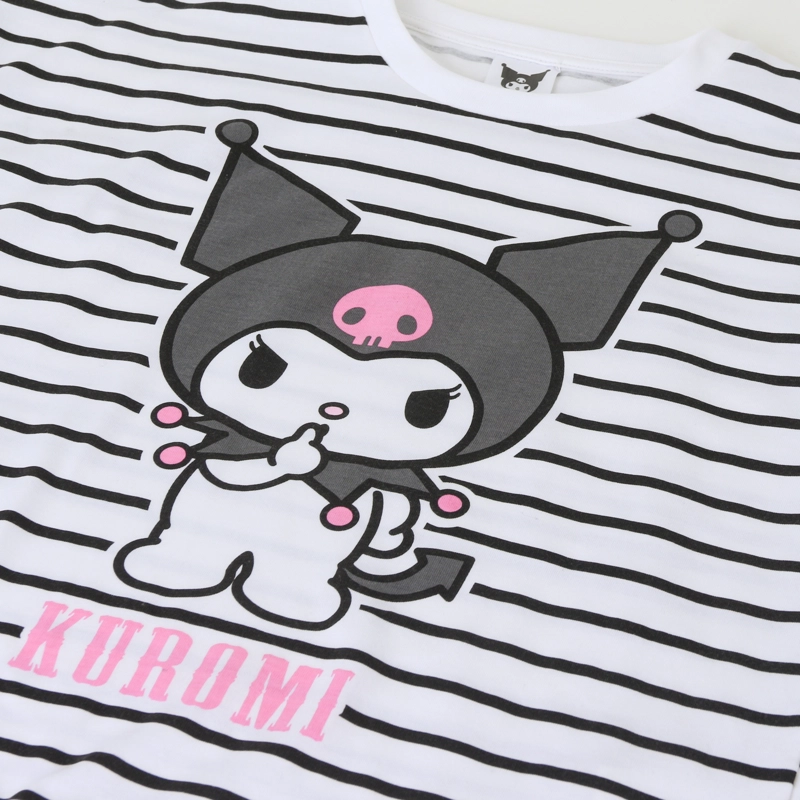 POLERA MANGA LARGA NIÑA RAYAS KUROMI BLANCO HELLO KITTY - 3