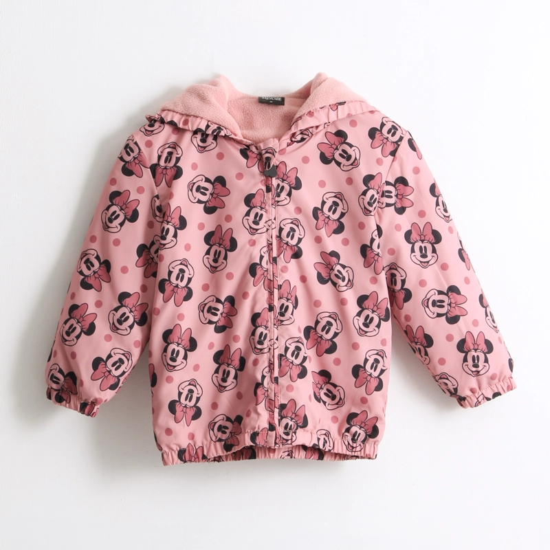 CORTAVIENTO NIÑA FULL PRINT OREJAS MINNIE ROSADO DISNEY - 1