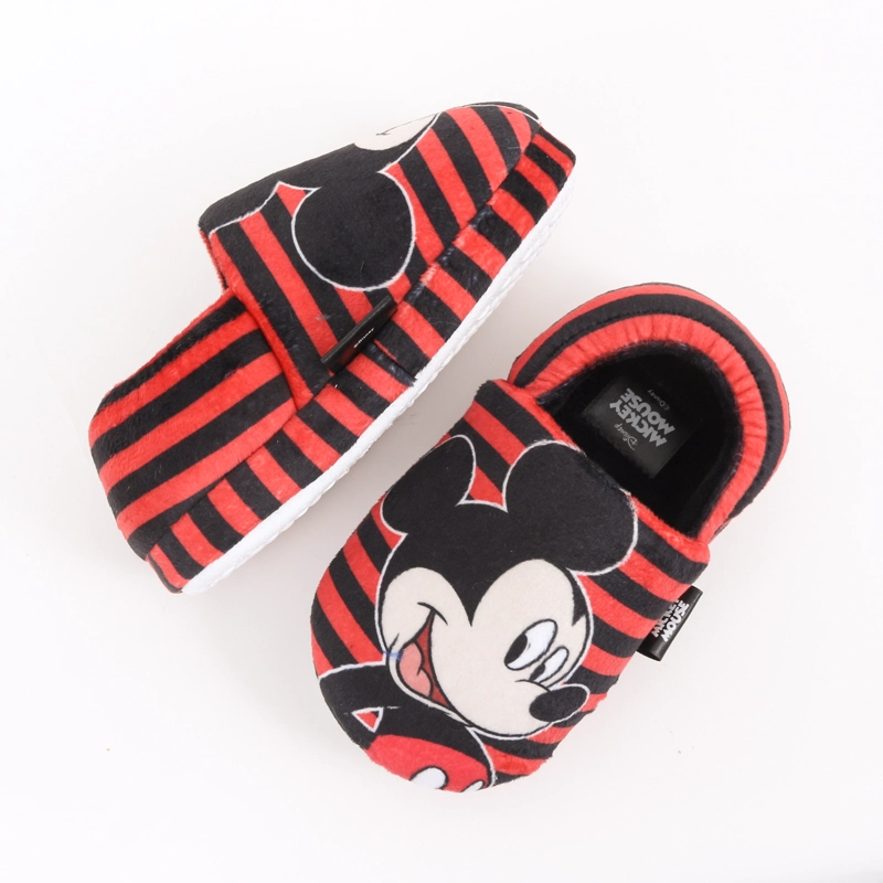 PANTUFLA NIÑO RAYAS MICKEY MOUSE ROJO DISNEY - 4