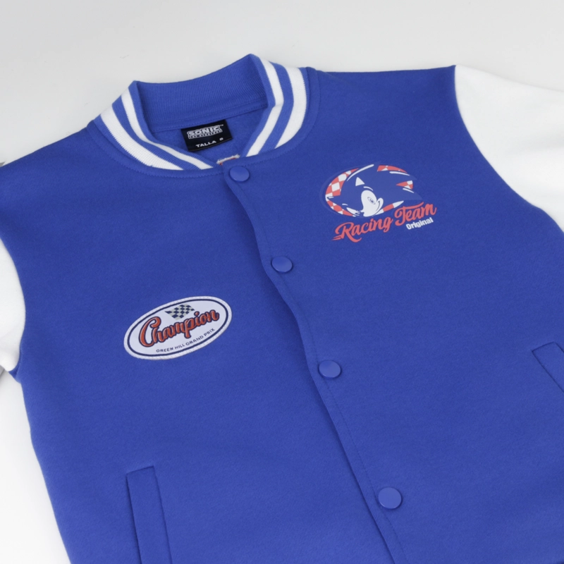 CHAQUETA NIÑO COLLEGE BOMBER RACING TEAM AZUL SONIC - 3