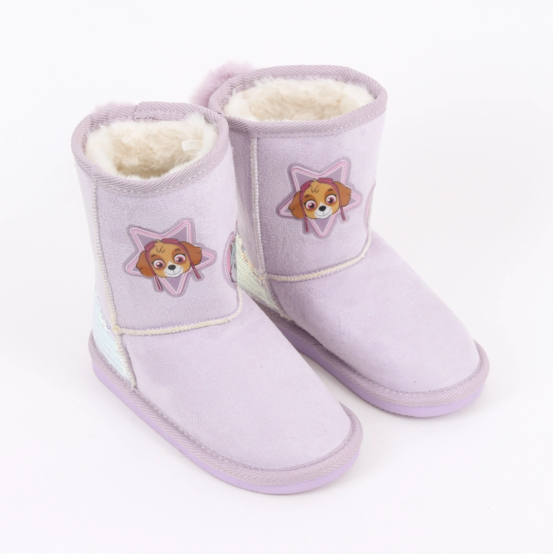 BOTA NIÑA CHIPORRO LENTEJUELAS SKYE MORADO PAW PATROL - 2