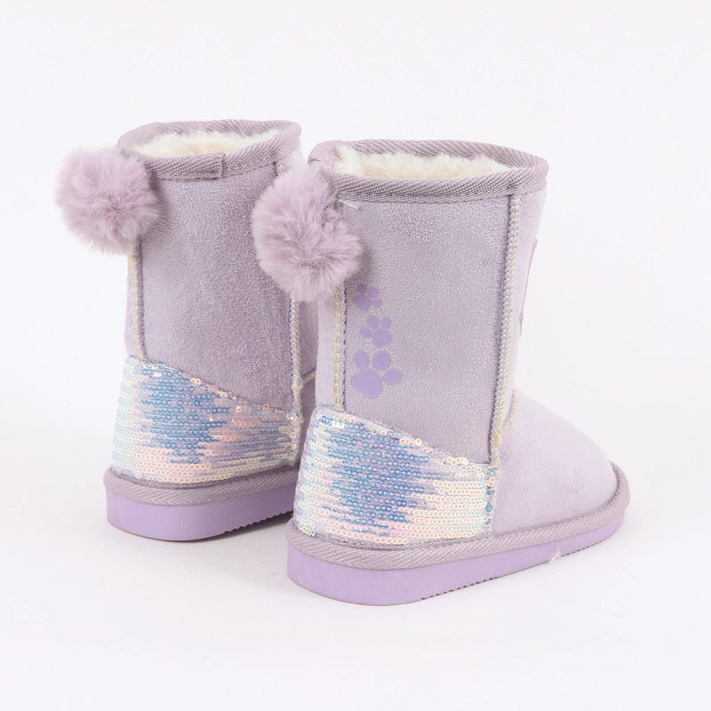 BOTA NIÑA CHIPORRO LENTEJUELAS SKYE MORADO PAW PATROL - 3