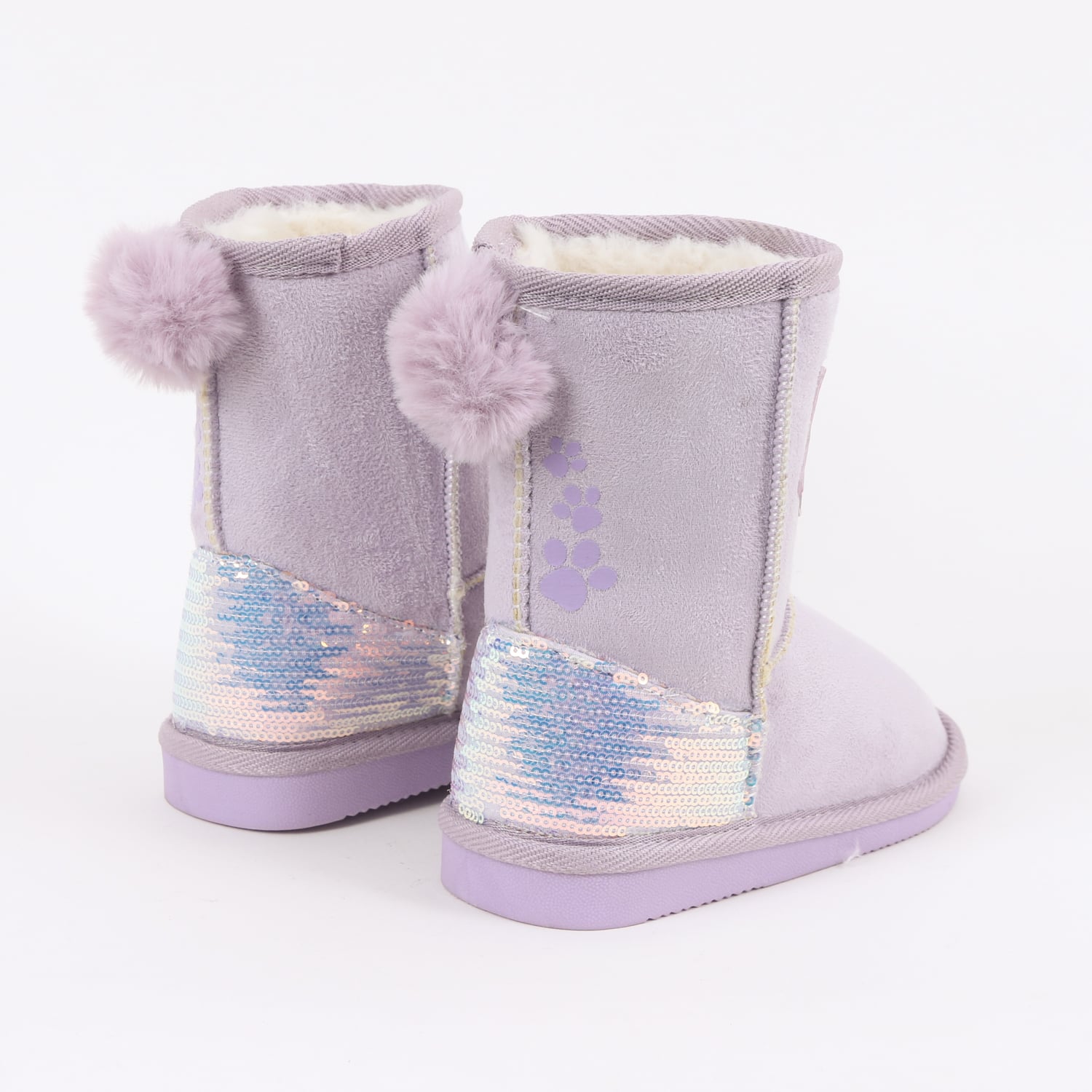 BOTA NIÑA CHIPORRO LENTEJUELAS SKYE MORADO PAW PATROL - 3