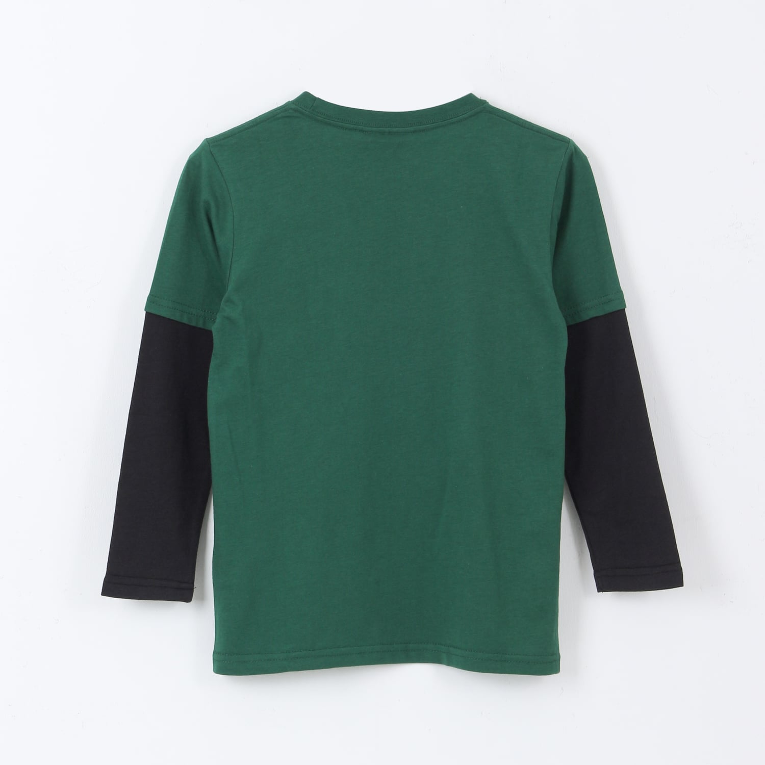 POLERA DOBLE MANGA NIÑO CREEPER VERDE MINECRAFT - 2