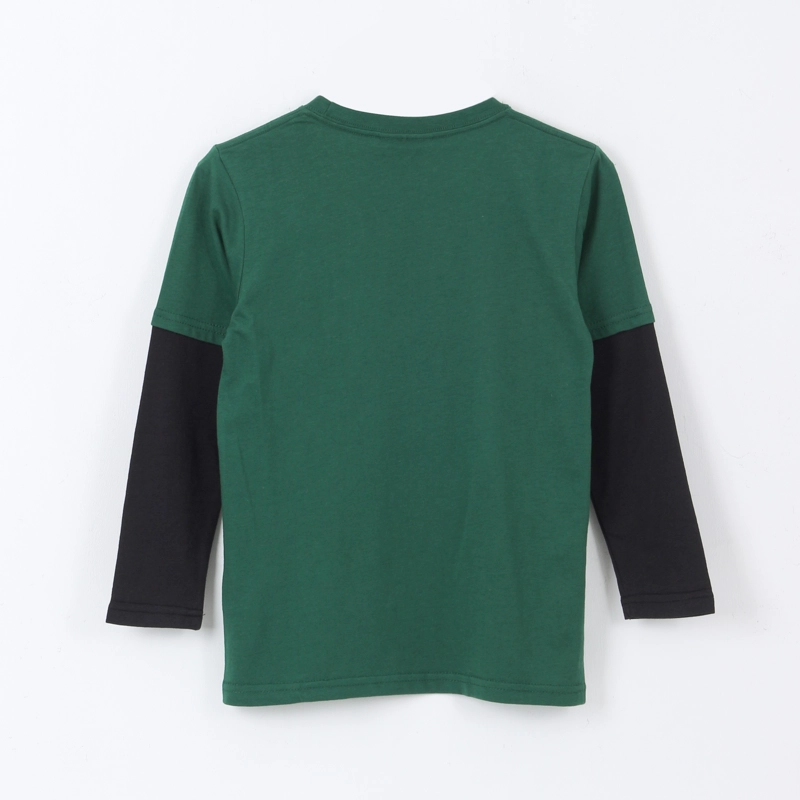 POLERA DOBLE MANGA NIÑO CREEPER VERDE MINECRAFT - 2