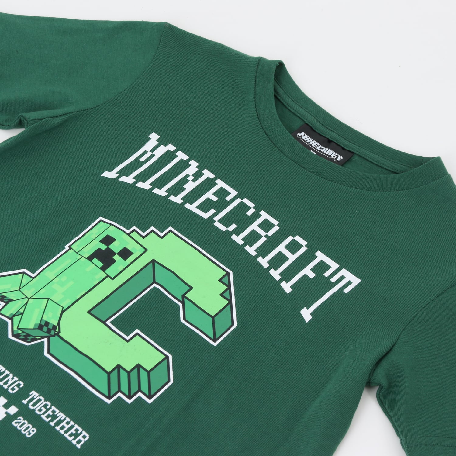 POLERA DOBLE MANGA NIÑO CREEPER VERDE MINECRAFT - 3