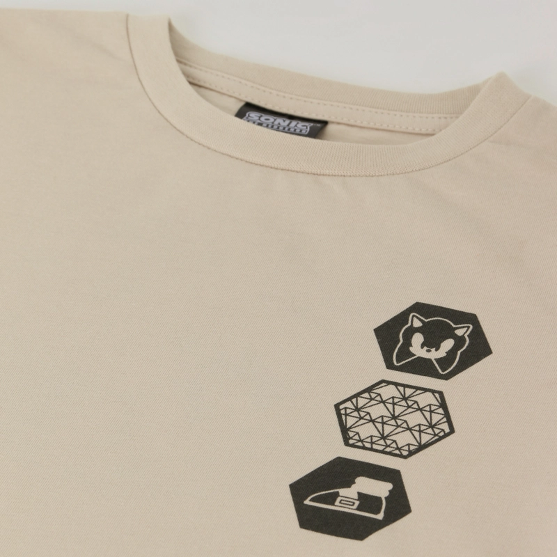 POLERA DOBLE MANGA NIÑO BACK PRINT BEIGE SONIC - 3