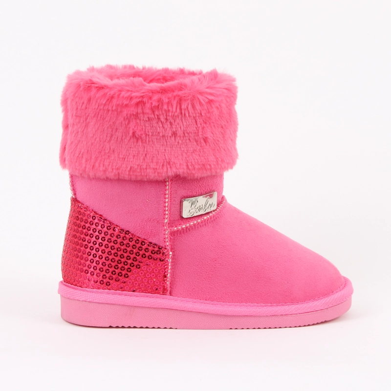 BOTA NIÑA CHIPORRO LENTEJUELAS ROSADO BARBIE - 1