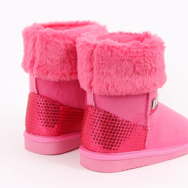 BOTA NIÑA CHIPORRO LENTEJUELAS ROSADO BARBIE - 3