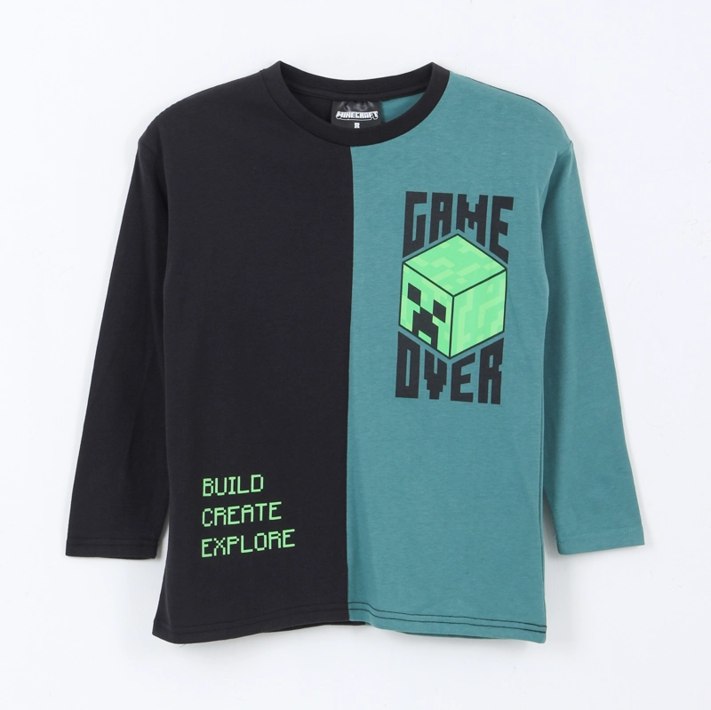 POLERA MANGA LARGA NIÑO GAME OVER NEGRO MINECRAFT - 1