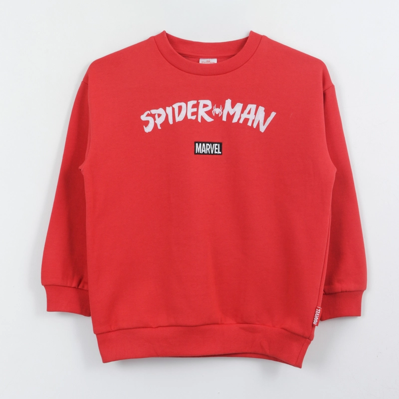 POLERON CERRADO NIÑO SPIDERMAN BACK PRINT ROJO MARVEL - 1