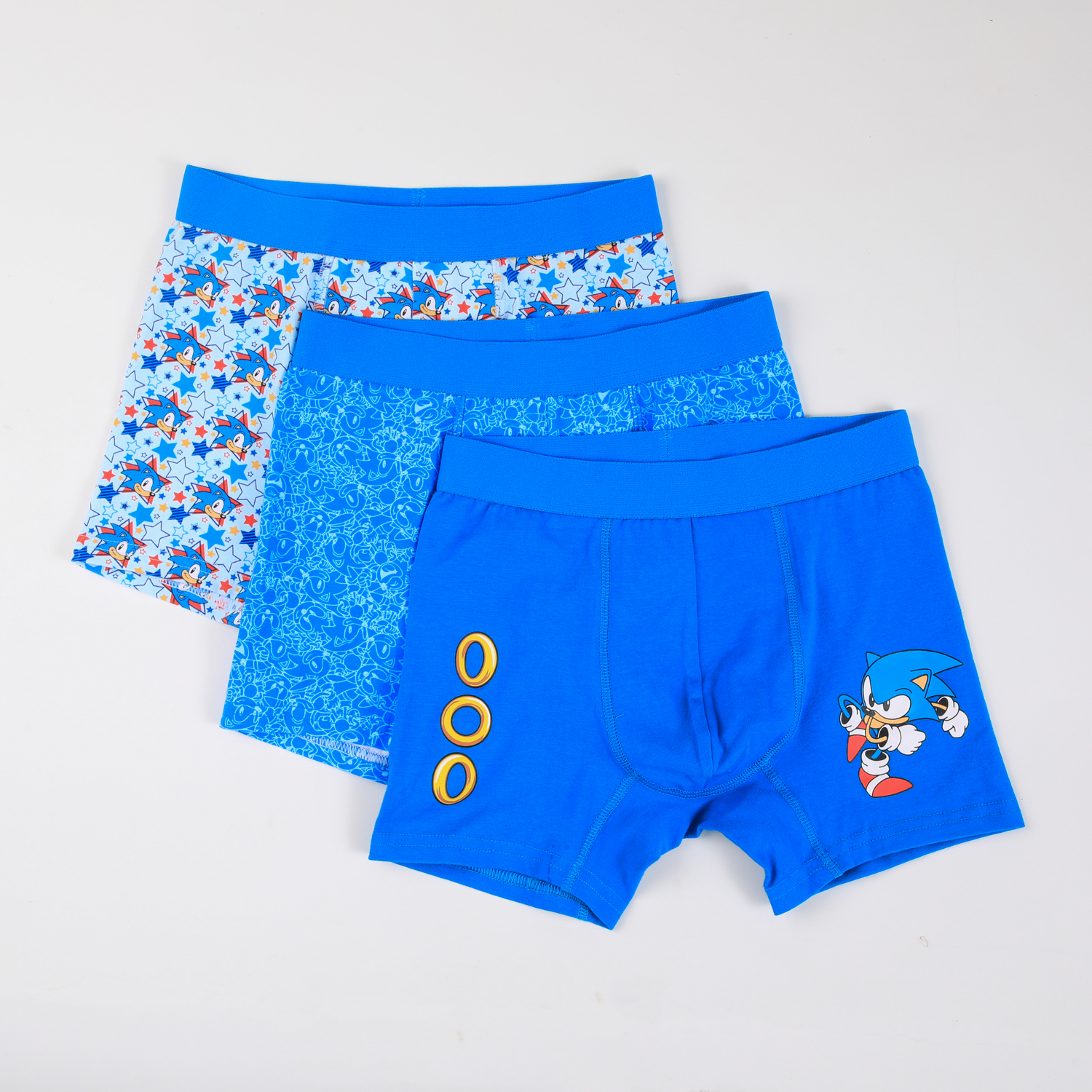 TRIPACK BOXER NIÑO FULL PRINT AZUL SONIC - 1