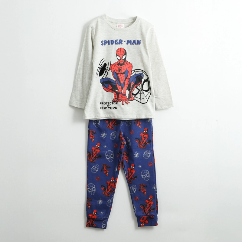 PIJAMA MANGA LARGA NIÑO SPIDERMAN PRINT GRIS MARVEL - 1