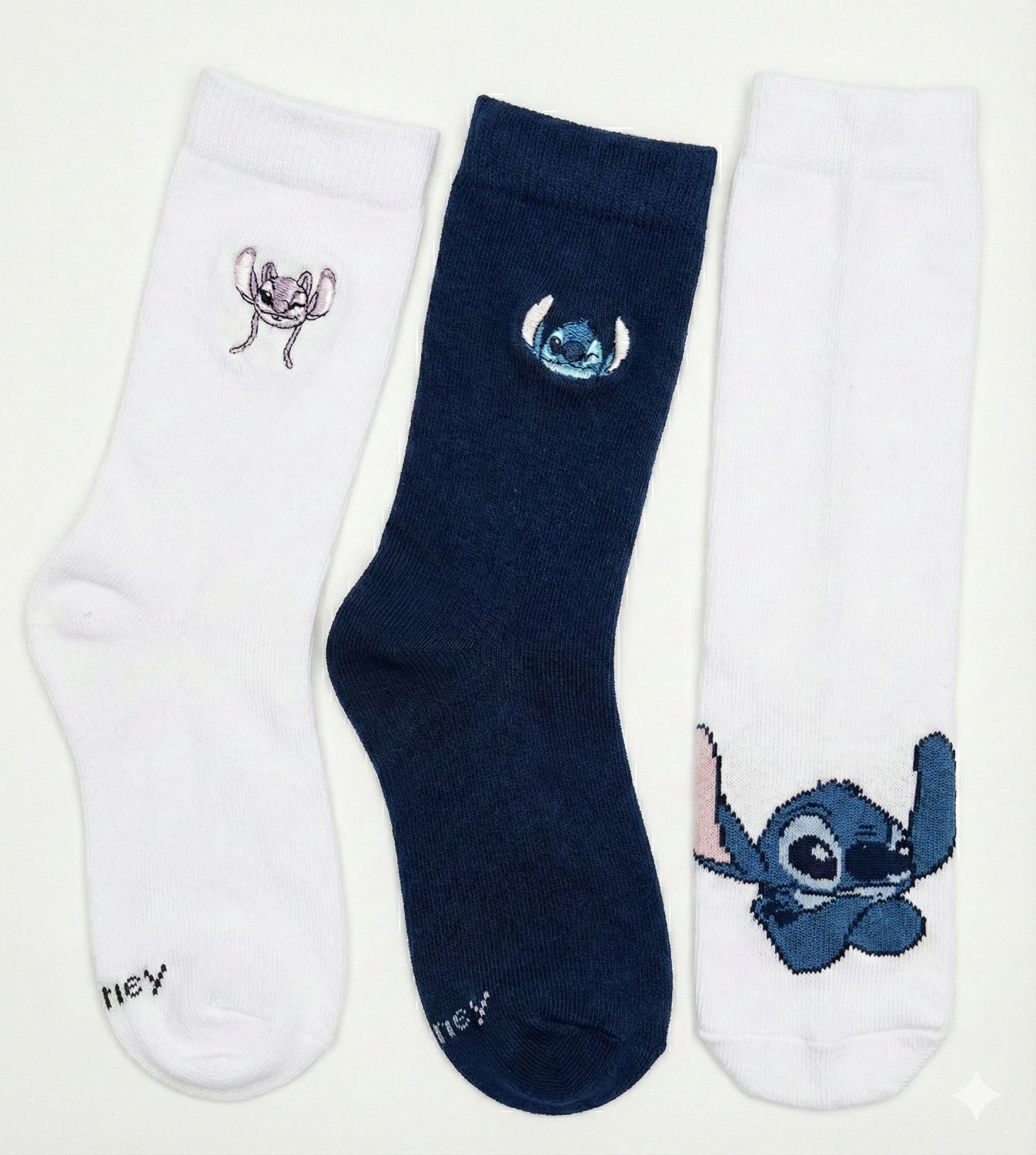 TRIPACK CALCETINES ESCOLARES NIÑA LILO STITCH BLANCO DISNEY - 1