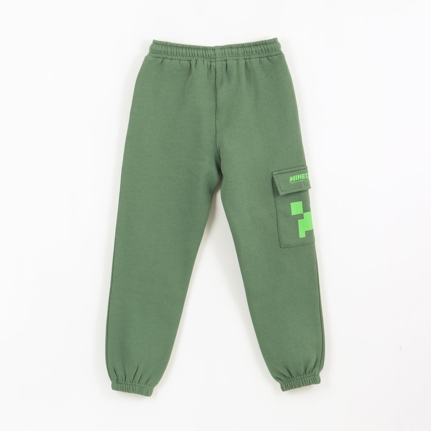 PANTALON DE BUZO NIÑO CARGO VERDE MINECRAFT - 2