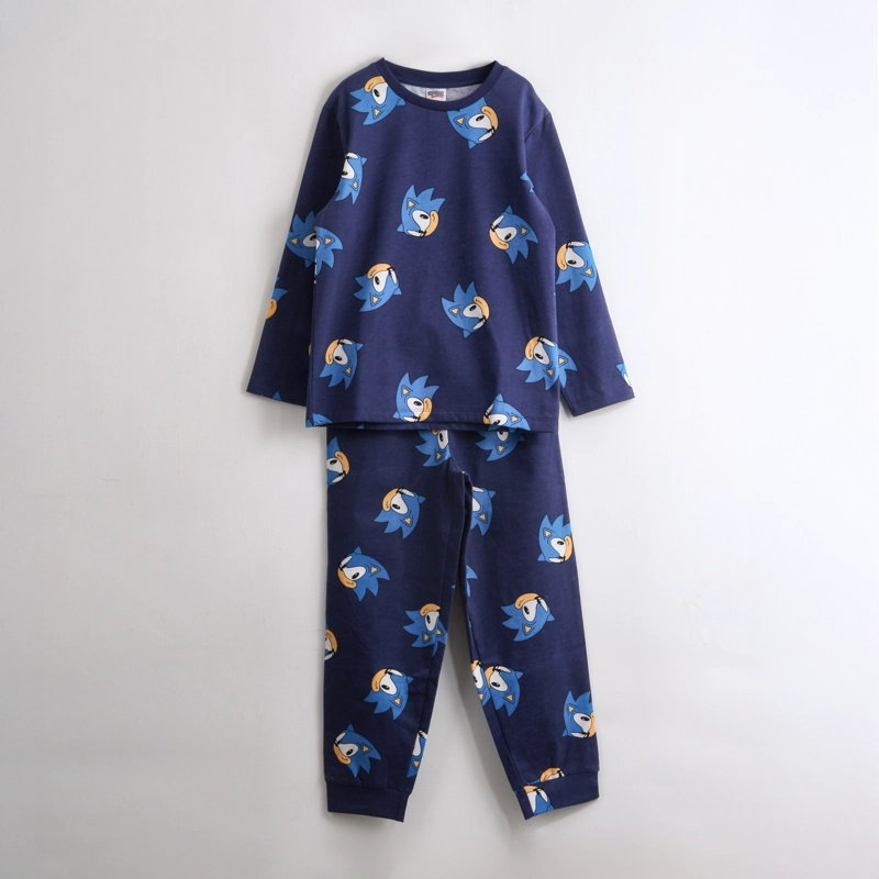 PIJAMA MANGA LARGA FULL PRINT CARAS AZUL SONIC - 1