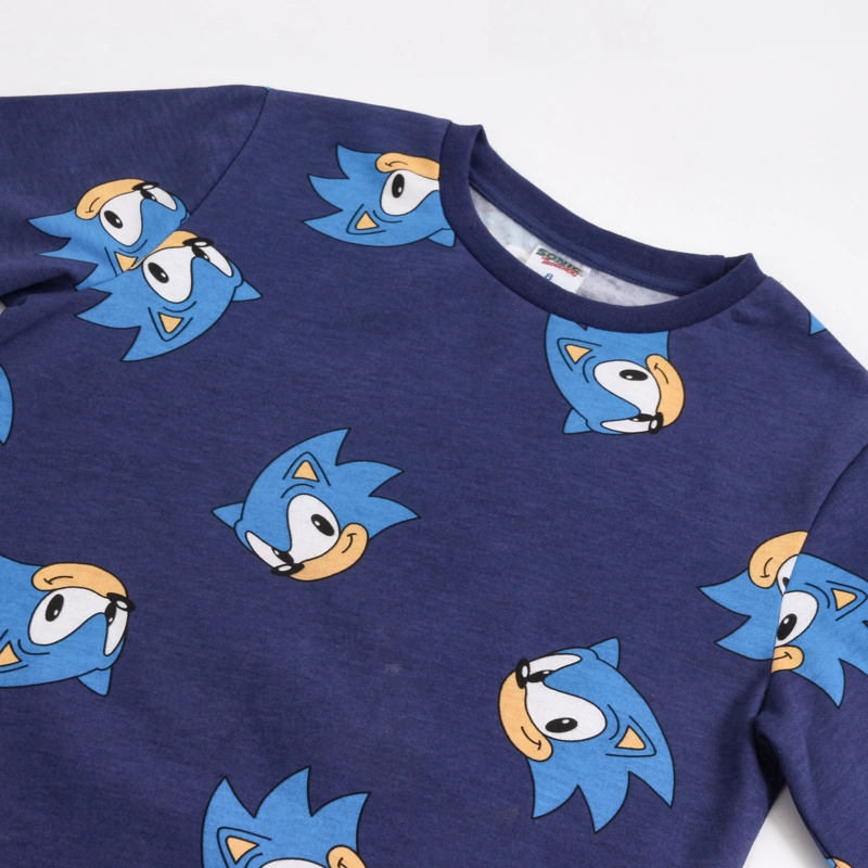 PIJAMA MANGA LARGA FULL PRINT CARAS AZUL SONIC - 3