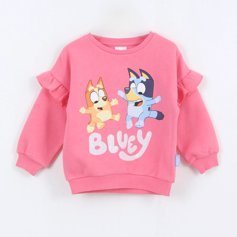POLERON CERRADO NIÑA VUELOS ROSADO BINGO & BLUEY - 1